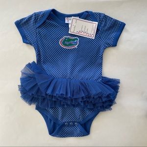 NWT Florida Gators Infant Polka dot Tutu Onesie